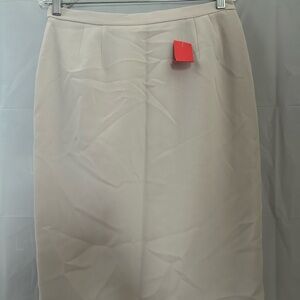 Rachel Z Women’s Lined Ivory A Line Knee Length Skirt 100% Polyester Sz 12 NWWT